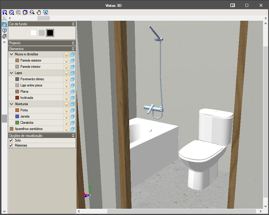 IFC Builder. Aparelhos sanitários no modelo arquitetónico.